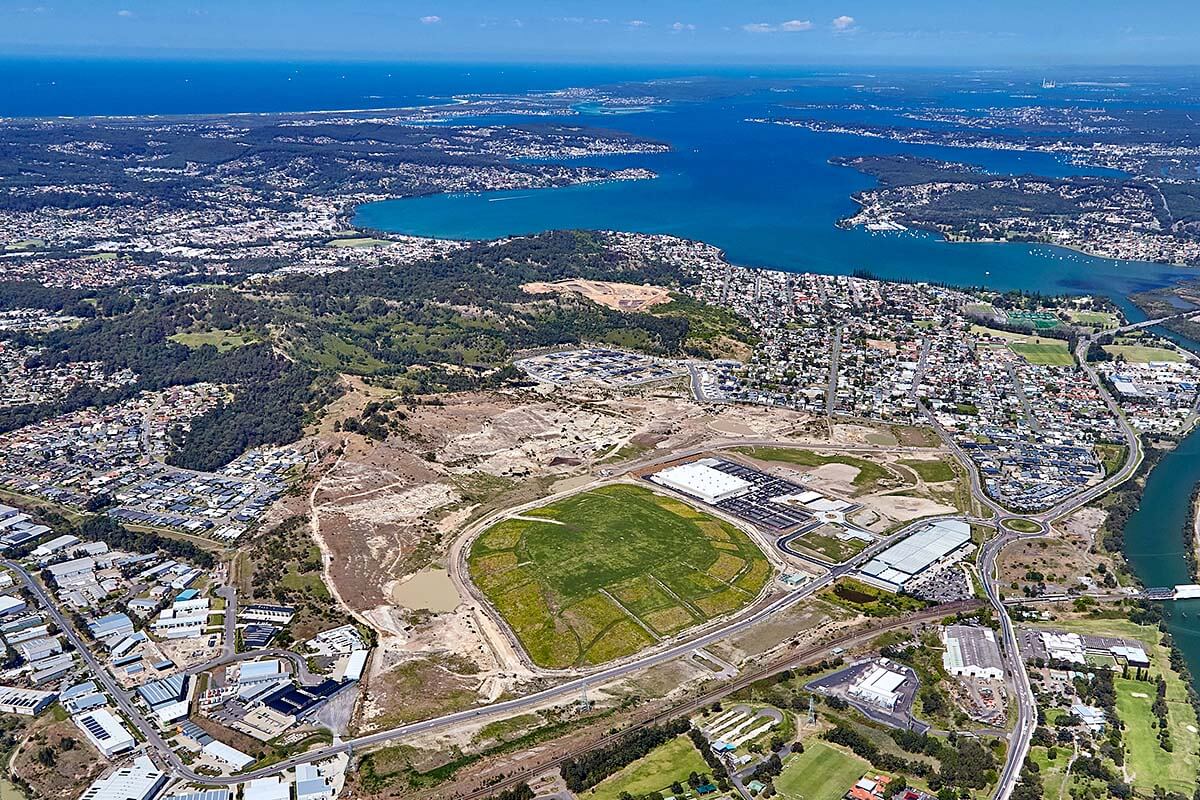 An aerial view of the Cockle Creek precinct.
