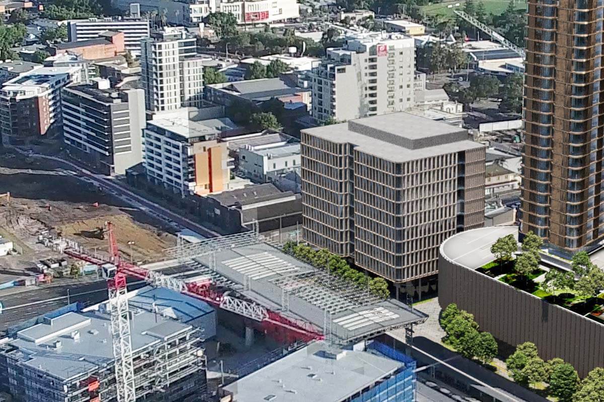 Aerial view looking down at The Store, Newcastle. Credit: Hunter and Central Coast Development Corporation